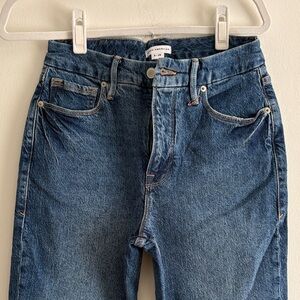 Good American Dark Blue High-Rise Straight Jeans